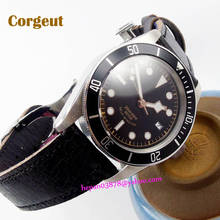 41mm Corgeut 20ATM Miyota 82 Automatic Men's watch sapphire glass  black sterile dial rose gold rim hands blue insert Bezel 2024 - buy cheap