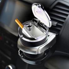 classic Mini Portable Car Auto Travel LED Light Ashtray Cigaret Ash Storage Holder Cup Fashion Cylinder fit most car cup holder 2024 - buy cheap