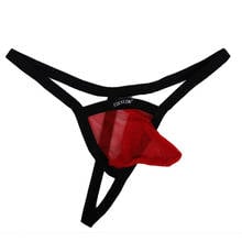 Cueca-tangas transparentes de malla para hombre, ropa interior Sexy, erótica, de gasa, transparente 2024 - compra barato