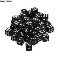 50 PC Dices 8mm Plastic White Gaming Dice Standard Six Sided Decider Birthday Parties Board Game 2024 - buy cheap