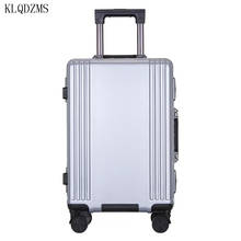 KLQDZMS Luxury Rolling Luggage Spinner Aluminum Frame Trolley Travel suitcase 20inch Carry On Suitcases 24inch 2024 - buy cheap