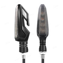 Par de pisca-pisca para motocicleta, led, sinal de seta, pisca-pisca, lâmpada de motocross, scooter, luzes de aviso, acessórios para moto 2024 - compre barato