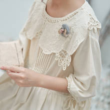 Japanese vintage lace collar doll dress loose cotton sweet dress summer dress 6187 2024 - buy cheap