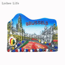 Lychee Life-imán de resina 3D para nevera, decoración para el hogar, Bélgica, puntos de referencia, turismo, recuerdo de viaje 2024 - compra barato