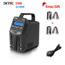 Балансирующее зарядное устройство SKYRC T200, 12 А, 100 Вт, двойной Разъем XT60, 10 Вт, зарядное устройство для LiHV LiPo Li-Ion LiFe NiMH NiCD Pb батарей, AGM, холодные режимы 2024 - купить недорого