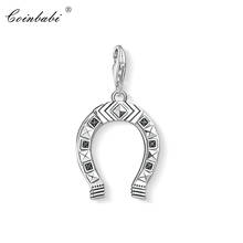 Charm Pendant Horseshoe,2019 Europe  Fashion Jewelry Vintage Authentic 925 Sterling Silver Gift For Women Men Fit Bracelet 2024 - buy cheap