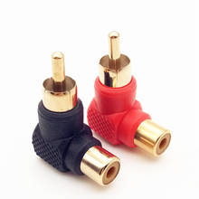 4PCS/lot RCA Male to RCA Female 90 Degree Right Angle L type Gold Plated AV Audio Video Adapter Plug Converter Connectors 2024 - buy cheap