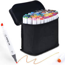 Art Markers 60 Coloring Markers + 1 Blender, Alcohol Based Dual Tip Permanent Markers Highlighters with Case 2024 - buy cheap