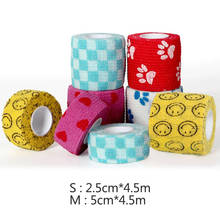 Self-adhesive Elastic Bandage Non-Woven Fabrics Pets Multifunctional Bandage Decorative Patterns Pet Dog Cat Decorative Patterns 2024 - buy cheap