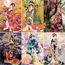 Diamond Painting Full Square Japanese Girl Diamond Embrodiery Ballet Cross Stitch Picture Rhinestones Handmade Art Wall Decor 2024 - buy cheap