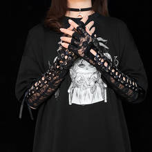 Lolita-guantes de encaje para chica oscura, calentadores de brazo de manga larga, estilo punk, gótico, grunge, estilo japonés 2024 - compra barato