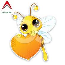 Aliauto-adesivo engraçado para carro, a abelha, retém o coração, decalque em formato de mel, acessórios pvc para bmw, audi, toyota, 16cm x 14cm 2024 - compre barato