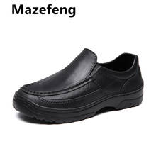Mazefeng-zapatos de charol para hombre, mocasines de goma antideslizantes, suaves, de cuero Real, informales, 39-45, 2021 2024 - compra barato
