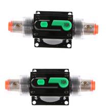 2Piece In-Line Manual Reset Circuit Breaker Car Stereo Audio Fuse 10A 2024 - buy cheap