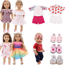 New Doll Dress Short Suit For 18 Inch American Doll Girl & 43 Cm New Born Baby Items,Our Generation,Clothes Accessories For Doll 2024 - buy cheap