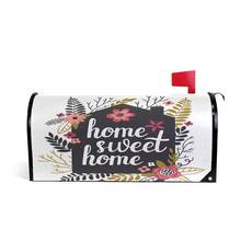 Fashion Letter Sweet Home Printed Mailbox Cover Magnetic Wrap Waterproof Sun Protection Post Box Cover Balcony Garden Décor 2024 - buy cheap