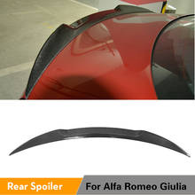 Carbon Fiber / FRP Rear Spoiler Trunk Boot Lip Wing Spoiler for Alfa Romeo Giulia Sedan 2015 - 2018 Quadrifoglio Verde 2024 - buy cheap