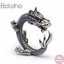 Anillo de plata esterlina 925 para hombre, joyería de moda, anillo de dragón Vintage, color plata 925 tailandesa, amuletos de joyería 2024 - compra barato