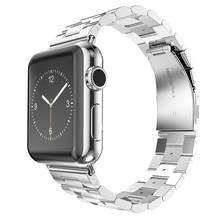 Correa de acero inoxidable para Apple Watch, correa de Metal de 42mm y 38mm para pulsera de 40mm y 44mm, correas para reloj iWatch Series SE 6 5 4 3 2 1 2024 - compra barato
