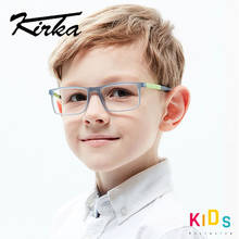 Kirka crianças óculos tr90 molduras de óculos flexíveis crianças moldura óptica crianças cinza óculos para 6-10 suqare óculos quadro 2024 - compre barato
