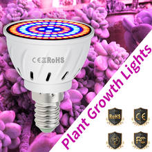 Luz LED de espectro completo para cultivo de plantas, Bombilla hidropónica GU10, 48, 60, 80LED, MR16, Phyto, caja de tienda de cultivo interior B22, E27, 220V, E14 2024 - compra barato