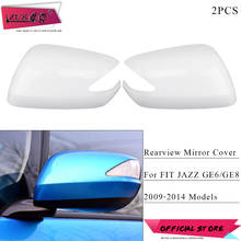 Cubierta para espejo retrovisor Exterior, accesorio para HONDA FIT JAZZ 2009, 2010, 2011, 2012, 2013, 2014, con lámpara de señal de giro, sin Color, 2 uds. 2024 - compra barato