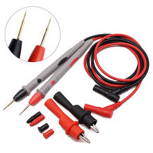 1 pair Digital Multimeter probe Soft-silicone-wire Needle-tip Universal test leads with Alligator clip For LED tester Multimetro 2024 - купить недорого