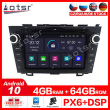 Aotsr Android 10.0 PX6 Six core  CPU Car Navigation DVD Player For HONDA CRV 2006-2011 Subwoofer output  Stereo DVD Player Radio 2024 - buy cheap