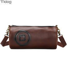 Tidog-Bolso de pecho de cuero coreano, informal, retro, a la moda 2024 - compra barato