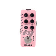 Mooer D7 цифровая педаль для гитары с задержкой, встроенная 6 эффектов задержки, темп-функция Micro Looper 150s задержка, педаль эффектов 2024 - купить недорого