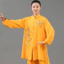 Roupa tradicional chinesa taiji longo mangas compridas wushu taichi men kungfu uniforme terno uniformes tai chi roupa de exercício ta2540 2024 - compre barato