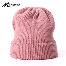 Winter Hats For Women Beanie Cap Solid Color Warm Hats Knitted Skullies Beanies Man Thick Warm Caps Outdoor Bonnet Hats Ski Caps 2024 - buy cheap