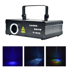 AUCD 0.5W RGB Colorful Laser 5in1 Animation Scan 2D 3D Kaleidoscope Beam DMX Disco Party DJ Show Mix Projector Stage Lights DG5F 2024 - buy cheap
