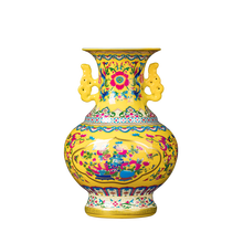 Jingdezhen Ceramic Vase enamel decoration Chinese style living room study retro creative TV cabinet decoration 2024 - buy cheap