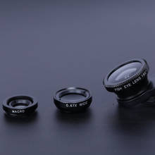 Brand New Universal 3 in 1 Smartphone Fisheye Lens Wide Angle Macro Lens Selfie Phone Camera Amplifier 2024 - buy cheap