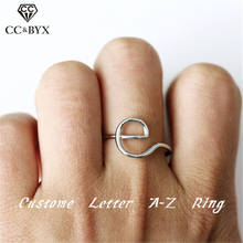 Женские кольца CC, новое модное регулируемое открытое A-Z кольцо с буквенным принтом, винтажные вечерние ювелирные изделия YC02 2024 - купить недорого