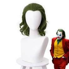 Joker Origin-Peluca de pelo sintético para hombre y mujer, pelo verde rizado, payaso, Joker, disfraz de Joaquin, Phoenix, Harley Fleck 2024 - compra barato