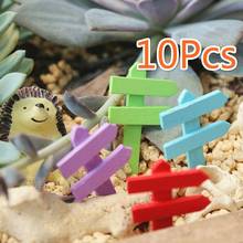 10PCS Wood Crafts Sign Board Miniatures Fairy Garden Decor Succulent Plant Bonsai Figurines Micro Landscape 2024 - compre barato