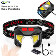 Powerfull LED Headlamp Built-in battery Rechargeable LED Headlight Body Motion Sensor Head Flashlight Camping Torch Light Lamp 2024 - buy cheap