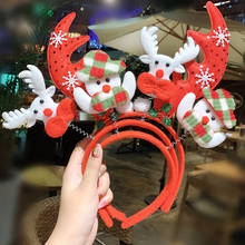 Christmas Headband Glitter Foam Spring Antlers Hair Band Cute Santa Claus Hair Hoop Festival Party Headwear Hair Accessories 2024 - buy cheap