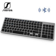 SeenDa Wireless Bluetooth-compita keyboard for Tablet Laptop Smartphone Rechargeable Keyboard Portable Wireless with Number Pad 2024 - buy cheap