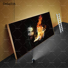 1 Pieces Joker With Fire Cool Wall Art Pictures For Living Room Modern Home Decor Large Posters HD Canvas Paintings 2024 - buy cheap