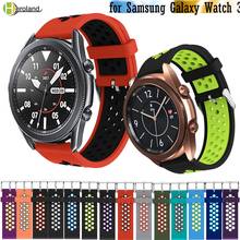 Pulseiras de relógio de silicone de 20mm 22mm, pulseira para samsung galaxy watch 3 45mm, pulseira de relógio para samsung galaxy watch 3 41mm 2024 - compre barato