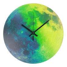 Glow In The Dark Wall Clock Luminous Moon Wall Clock Planet Circular Wall Watch Hanging Clock for Living Room Home Decoration 2024 - buy cheap