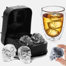 Molde de silicona con forma de calavera 3D para hacer cubitos de hielo, bandeja de hielo casera para cocina, los más vendidos 2024 - compra barato