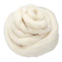 1pc 100% shetland natural creme fibra de lã branca 100g mayitr lã roving/felting agulha felting para artesanato diy 2024 - compre barato