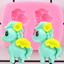 Cute Pegasus Horse Silicone Molds Baby Birthday Cupcake Topper Fondant Cake Decorating Tools Candy Clay Chocolate Gumpaste Mould 2024 - buy cheap