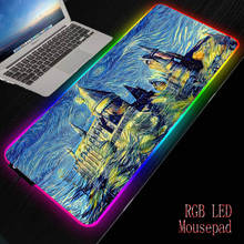 Mrgbes tcastle noite estrelada paisagem grande mouse almofada grande estendido computador tapete jogo mousepad escritório mause almofada não-deslizamento 2024 - compre barato