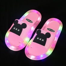 2021 New Summer Girls Boys Luminous Slippers Children Soft PVC Toddler Kids Home Sandals Comfortable Baby Pink LED light  Shoes 2024 - buy cheap