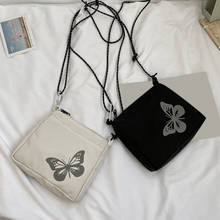 Повседневная Уличная сумка через плечо, женская, 2020, светоотражающая маленькая сумка-мессенджер с бабочкой, модная женская сумка для путешествий 2024 - купить недорого
